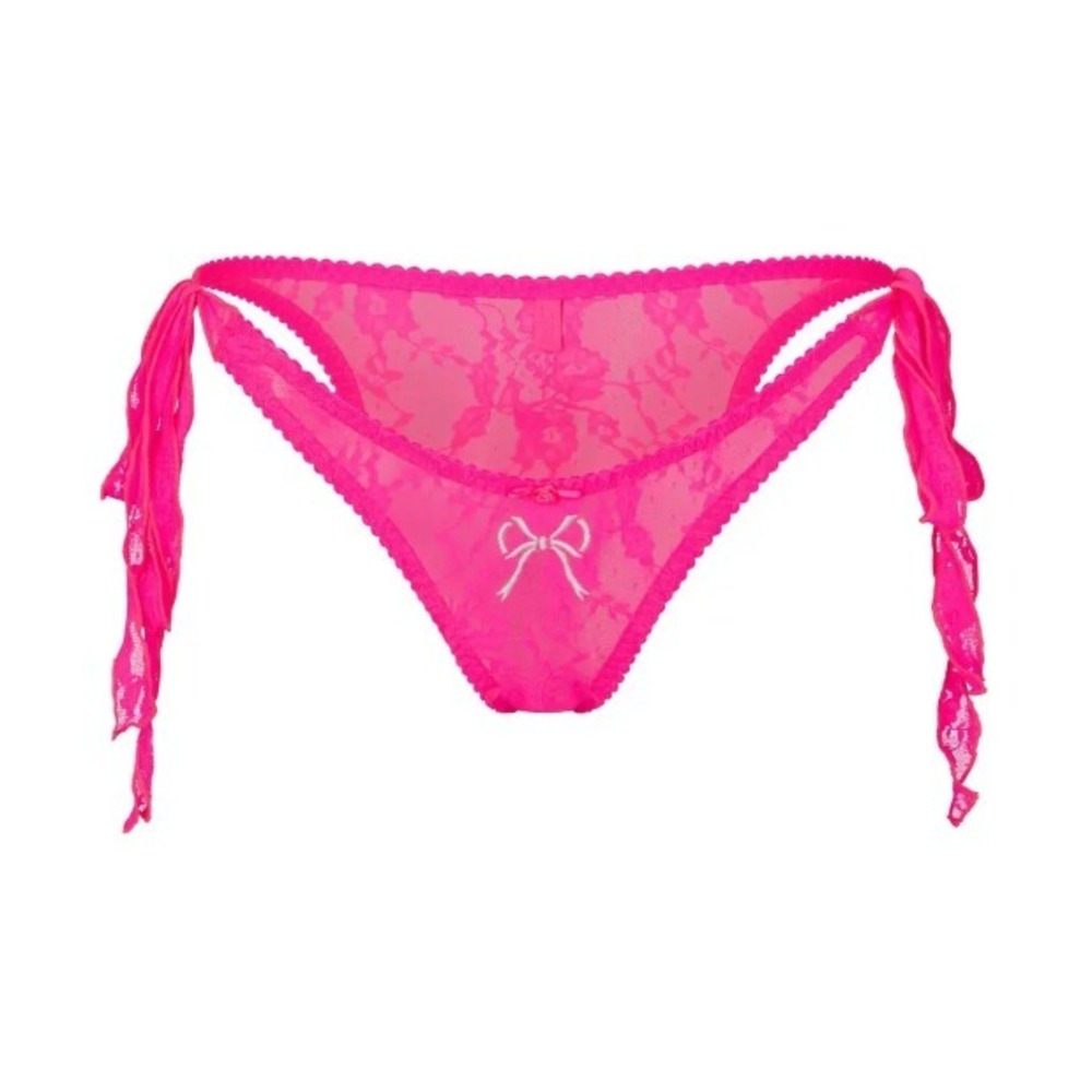 SKIMS sleepover lace hipster, Flamingo,‎ 3X